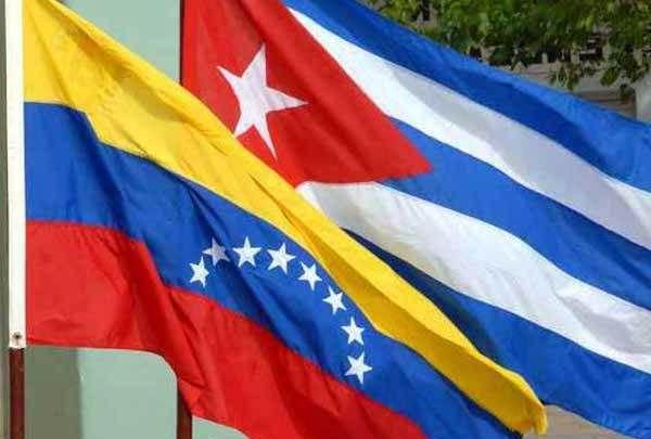 Bandera de Cuba y Venezuela