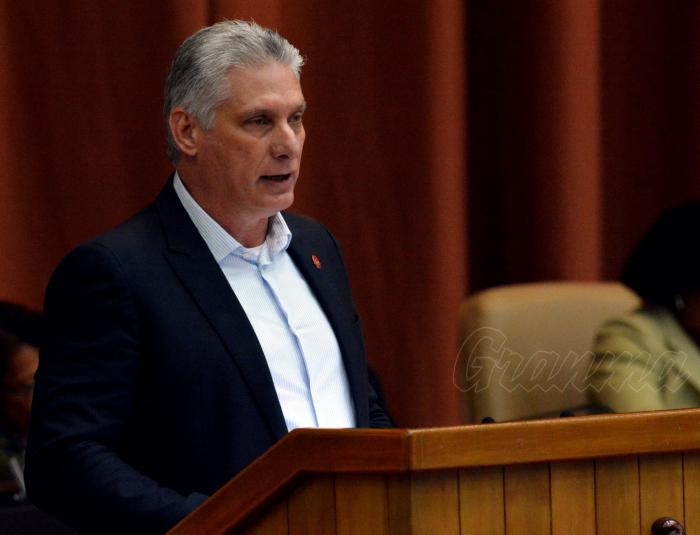 Miguel Díaz-Canel en el Discurso pronunciado en la clausura del Tercer Periodo Ordinario de Sesiones de la Asamblea Nacional del Poder Popular