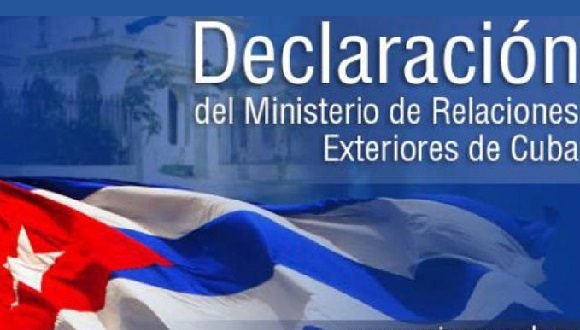 Declaración del Ministerio de Relaciones Exteriores