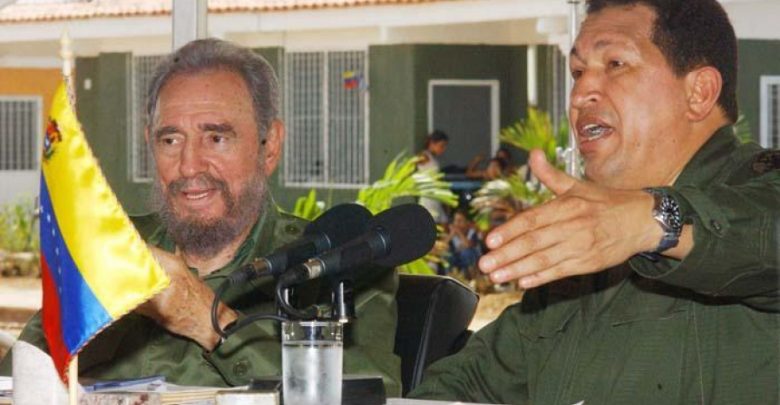 Fidel Castro y Hugo Chávez en en municipio de Sandino el 21 de agosto de 2005