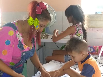 Niñas y los niños de la sala de Pediatría en Sandino disfrutan de un espacio de sano esparcimiento