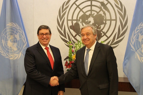 Rodríguez y Guterres también abordaron temas relacionados con la paz y la seguridad internacionales. Foto/ @BrunoRguezP