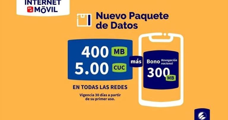 nuevo paquete de datos