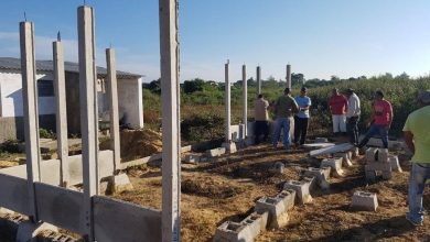 Trabaja la brigada número 2 de obras varias del MICONS en Sandino en la construcción de viviendas