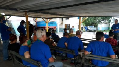 Desarrollan matutino especial por el 26 de Julio en UEB de Carga y Pasaje en Sandino