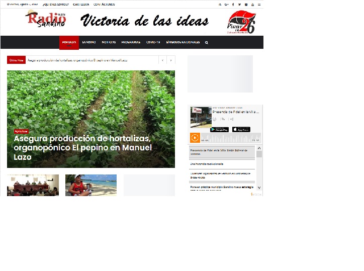 Página Web de Radio Sandino Cuba
