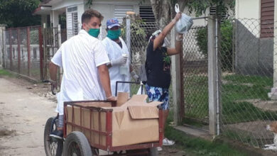 Cederista devenidos Mensajeros contra la covid 19 en Sandino