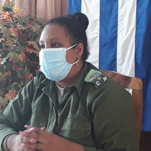 Presidenta del Consejo de Defensa en el municipio, Rachel Álvarez González