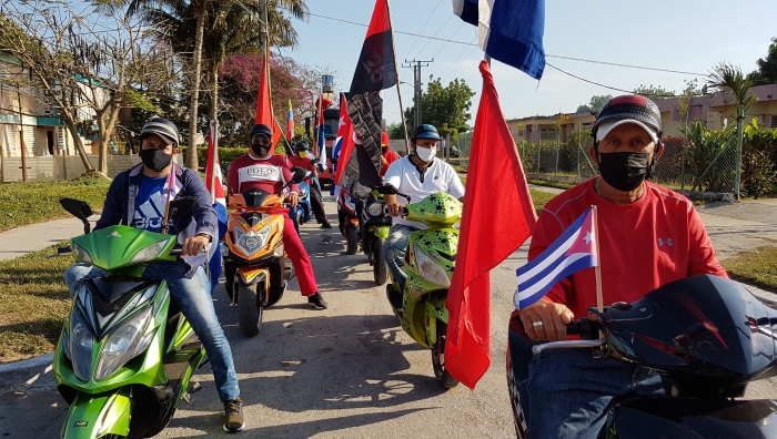Caravana de los trabajadores de Sandino por el Primero de Mayo