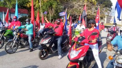 Caravana por el primero de Mayo en Sandino