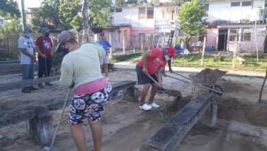 Avanzan tareas de limpieza y embellecimiento de zonas por el 26 de Julio en Sandino