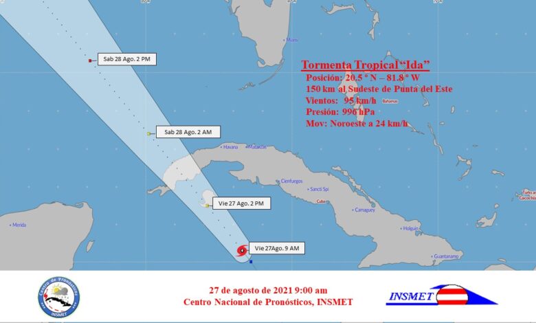 Huracán Ida toca tierra en la Isla de la Juventud (Video)