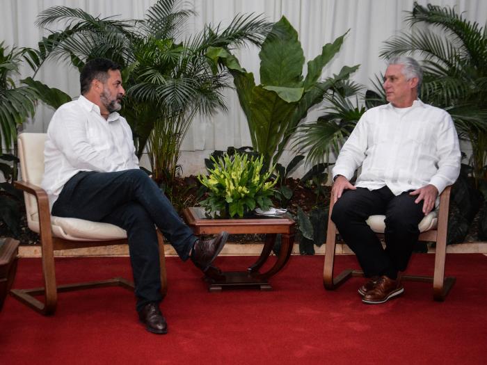 Recibe Díaz-Canel al eurodiputado de la izquierda Manu Pineda