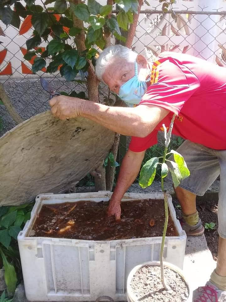 Gabriel cultiva alimentos