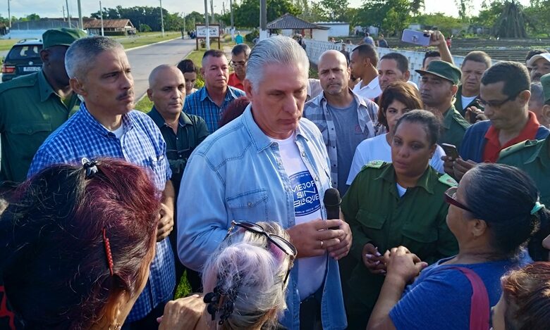 Chequea presidente cubano avance de la recuperación en Sandino tras el paso de Ian