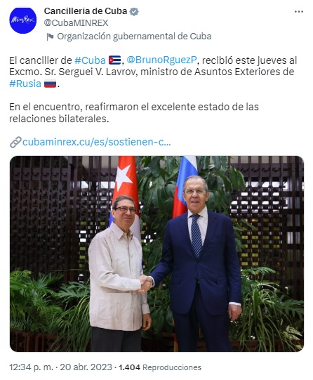 Lavrov visita la habana