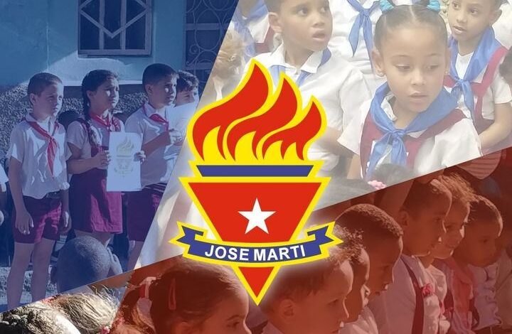 pioneros realizan actividades para homenajear a José Martí
