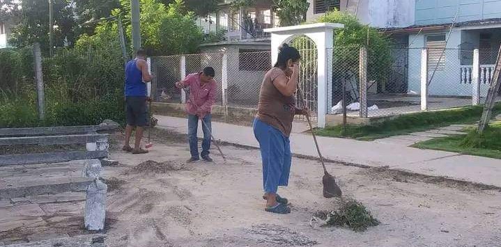 Impulsan en Sandino labores de limpieza y embellecimiento