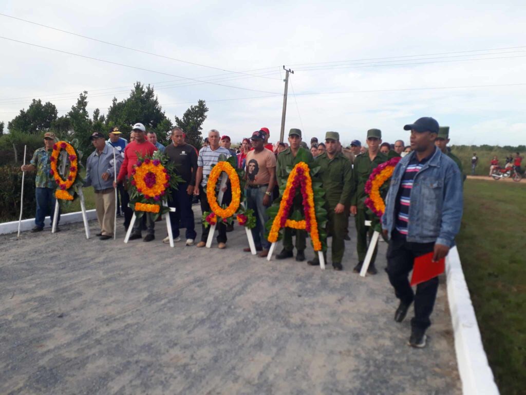 Acto conmemorativo en homenaje a los mártires en Sandino