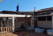 reparación de la Casa de Cultura en Sandino