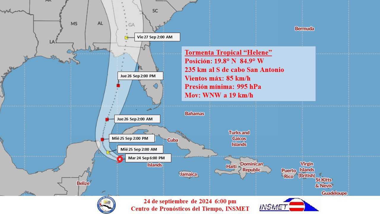 tormenta tropical Helene