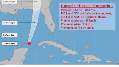 Helene se intensifica ligeramente sobre el Golfo de México