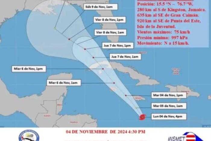 tormenta tropical rafael