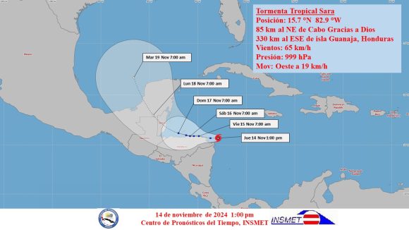 tormenta tropical sara