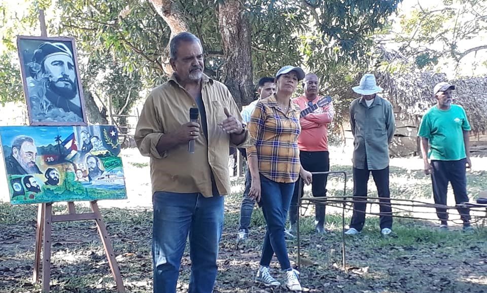 Rinden homenaje a Fidel en Finca Ciego Corojo