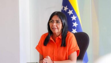 La vicepresidenta Ejecutiva de la República Bolivariana de Venezuela, Delcy Rodríguez,