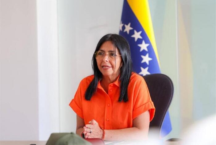 La vicepresidenta Ejecutiva de la República Bolivariana de Venezuela, Delcy Rodríguez,